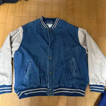 데님 바시티 자켓