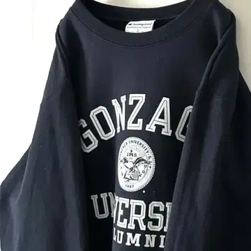 챔피온 GONZAGA 대학 맨투맨 L 네이비 네이비 컬러 구제 의류
