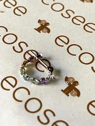 화이트 골드 후프 귀걸이