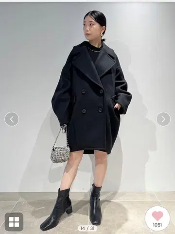 22AW/Sustaina 울 코쿤 더블 코트