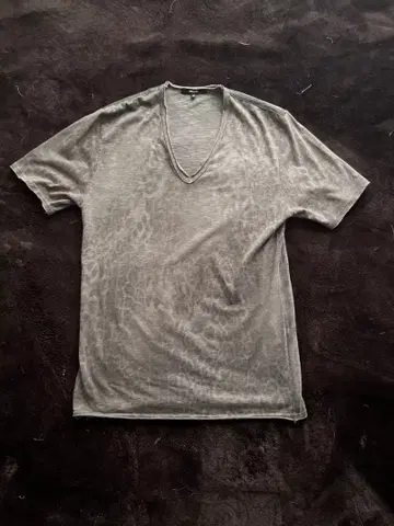 SHELLAC V넥 레오파드 무늬 T셔츠 46