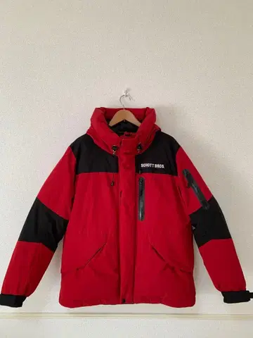 [ 새상품급 ] SCHOTT ( 샷 ) 다운 자켓 레드 XL