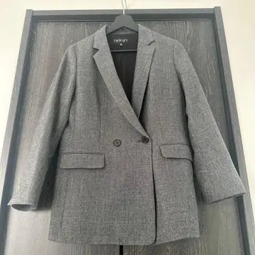 새상품급 INDIVI 인디비 츠무기트 트윌 더블 자켓 38