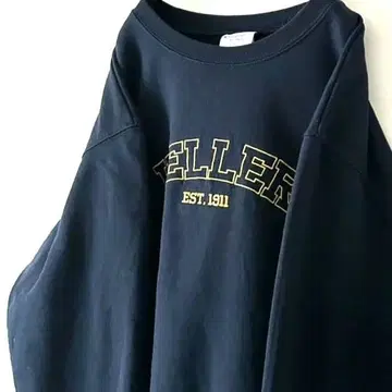 챔피온 KELLER 자수 맨투맨 L 네이비 네이비 컬러 구제 의류