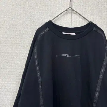 휠라 맨투맨 블랙 얇은 소재 미국 빈티지 의류 M 3106