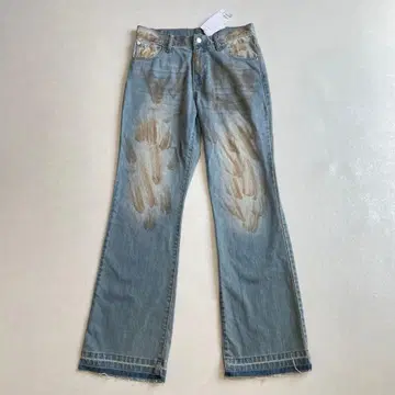 택 포함 새상품 Lui's THE 플레어 데님 팬츠 인디고 블루 M