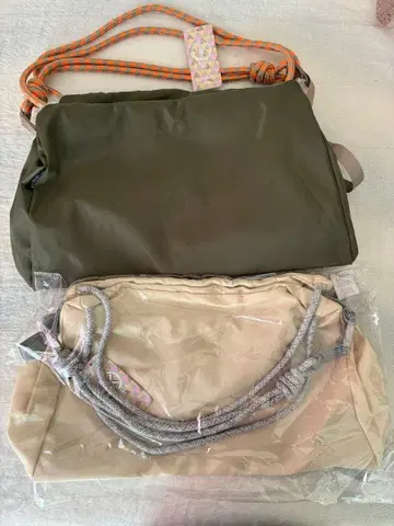 베이지 올리브 숄더백 세트