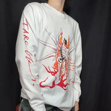 [ 최고 디자인 ] NEW ERA x 오카모토 타로 콜라보 롱 T L