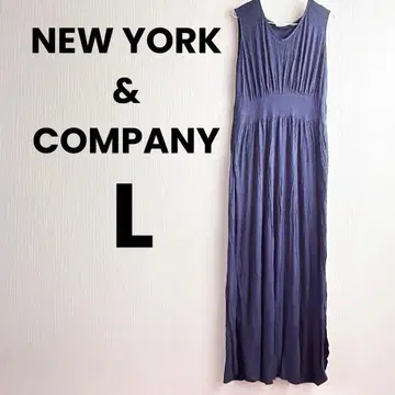 뉴욕앤컴퍼니 슬리브리스 롱 원피스 L 다크 블루