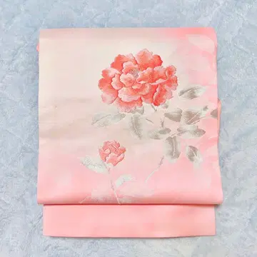 나고야 오비 핑크 꽃 봄 자수