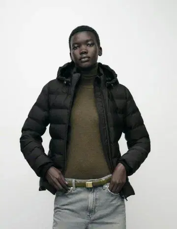 ZARA 벨트 후드 아노락