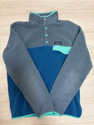patagonia 플리스 자켓 그레이/터콰이즈 신틸라 남성용 S