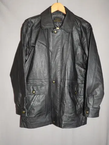 블랙 가죽 자켓 라이더스 세미 코트