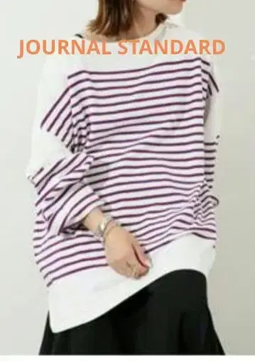 JOURNALSTANDARD 패널 보더 코튼 풀오버 퍼플