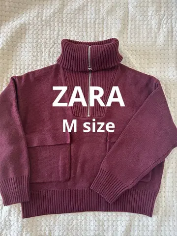 새상품급 [ ZARA ] 지퍼 니트 스웨터 M 사이즈 9~11호