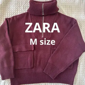 새상품급 [ ZARA ] 지퍼 니트 스웨터 M 사이즈 9~11호