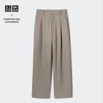 M 사이즈 UNIQLO 브러쉬드 저지 턱 와이드 팬츠