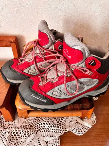 mont-bell 트레킹 슈즈 레드/그레이