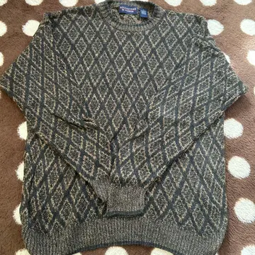 ROUNDTREE & YORKE 다이아몬드 패턴 니트 L