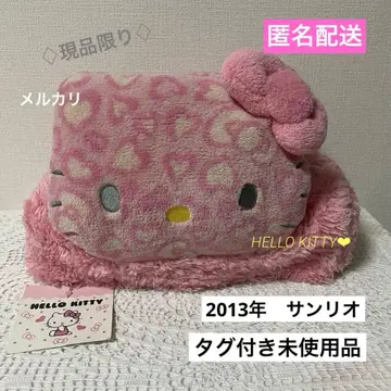 헬로키티 보아 티슈 BOX 커버 [택 포함 미사용품] 레오파드 무늬 핑크