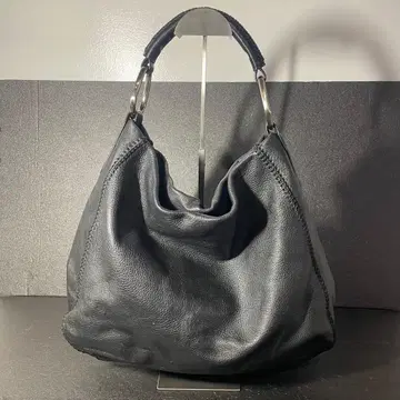 SAZABY 가죽 핸드백 블랙