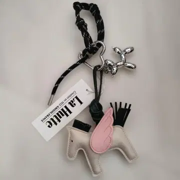[ 새상품 ] la petite 말 모양 키링 핑크 베이지