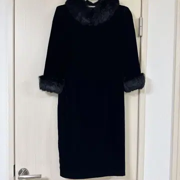 PREFERENCE 벨벳 퍼 원피스 벨로아 드레스 긴자 매기