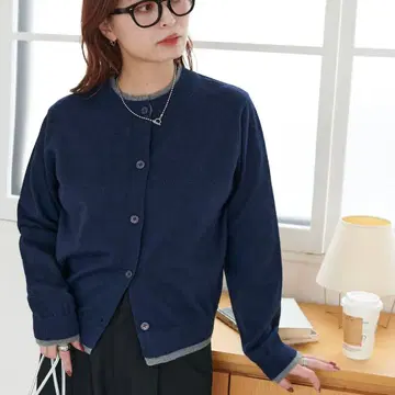 DISCOAT 레이어드 가디건 디스코트