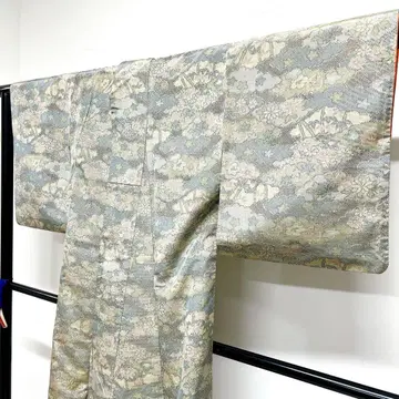 코몬 오시마 명주 구름 대나무 잎 국화 꽃 무늬 113tz