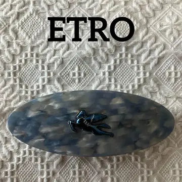 [ ETRO ] 페가수스 파란색 마블 머리핀