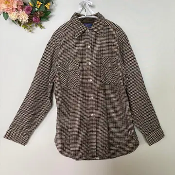 Pendleton 버진 울 USA 브라운 계열 체크 플란넬 셔츠