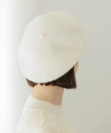 flower 플라워 베이직 울 베레모 아이보리 베레모 귀여운