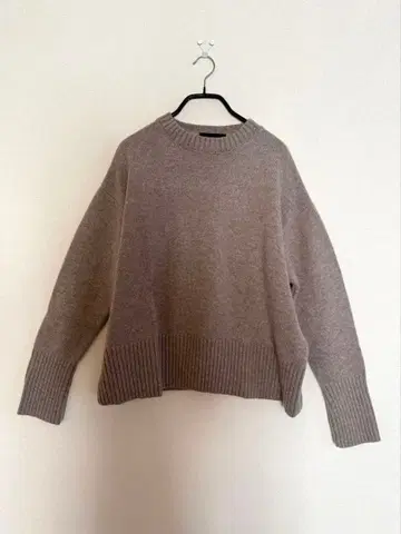 컨디션 최상 N.O.R.C 울 캐시미어 크루넥 니트 3 베이지 브라운