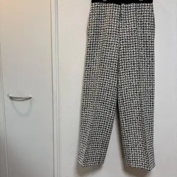 미사용 새상품 드로어 라메 트위드 팬츠 36 사이즈