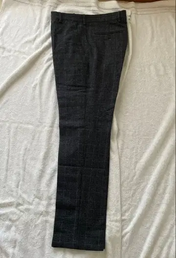 TOMMY 울 혼방 체크 무늬 슬랙스 그레이