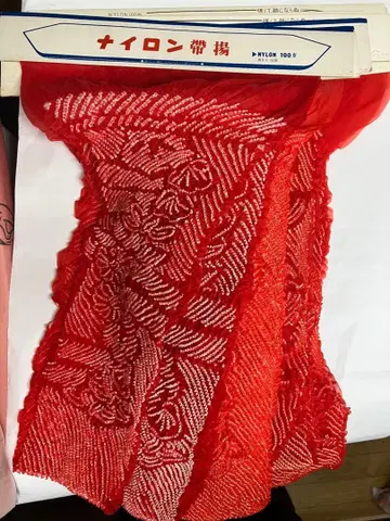 어린이 빨간색 오비 장식 천 시치고산 10개 세트 나일론 100%