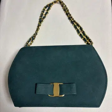 그린 스웨이드 숄더백 핸드백