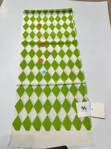 순수 실크 고급 크레이프 원단 패턴 자수 오비 장식 천 오샤레 모던