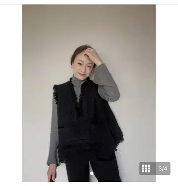 maco chokki 블랙 프린지 베스트