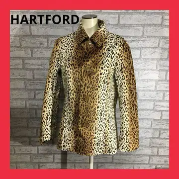 새상품급 HARTFORD 리버서블 자켓 레오파드 무늬 베이지