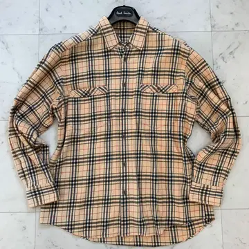 PAPAS 파파스 플란넬 셔츠 플란넬 코튼 M 사이즈 체크 무늬 면