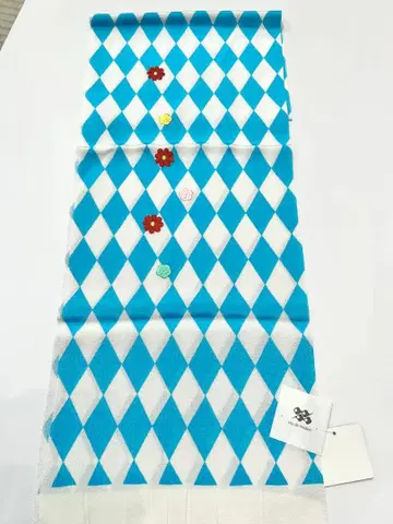 순수 실크 고급 크레이프 원단 패턴 자수 오비 장식 천 오샤레 모던