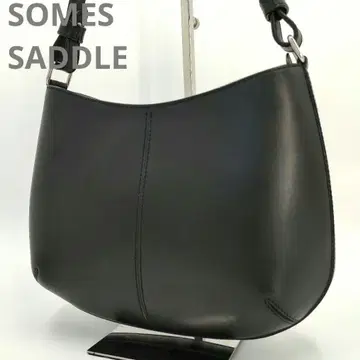 컨디션 최상 SOMES 원숄더백 가죽 호보 소메스 새들 블랙