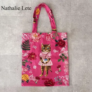 나탈리 레테 고양이 토트백 프린세스 캣 핑크
