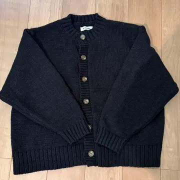 미스터 크레페 크루넥 가디건 블랙 M 사이즈