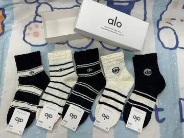alo 스트라이프 퀼팅 삭스 5족 세트