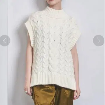 UNITED ARROWS 루즈 케이블 베스트