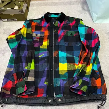 sacai KAWS Plaid Shirt 'Multi'