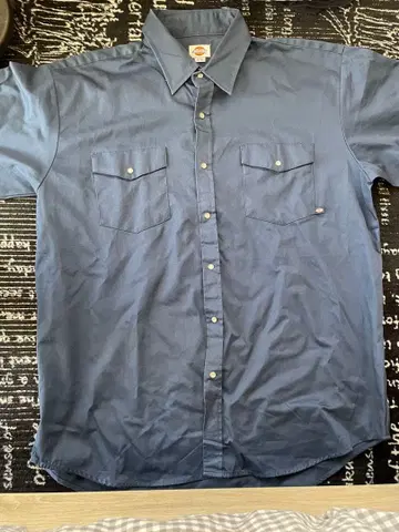 Dickies 워크 셔츠 다크 블루 XL-TG