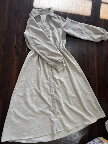 OLIVE des OLIVE 아이보리 롱 셔츠 원피스 F